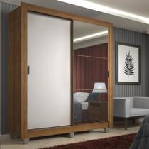 Guarda-Roupa Denver 2 Portas 1 Espelho Branco/Rustic Madesa