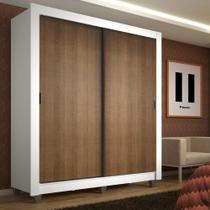 Guarda-Roupa Denver 2 Portas de Correr Rustic/Branco Madesa