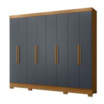 Guarda Roupa Diplomata 236cm 8 Portas Freijó Cinza Moval