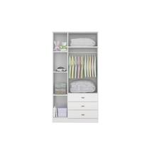 Guarda Roupa Ditália 3 Portas 3 Gavetas Bb-322 Branco Guarda Roupa Ditália 3 Portas 3 Gavetas Bb-322 Branco