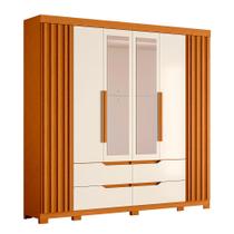 Guarda Roupa Doble Casal 6 Portas com Espelho Albatroz Guarda Roupa Doble Casal 6 Portas com Espelho Albatroz