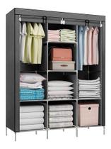 Guarda Roupa Dobrável Organizador De Roupa Cinza 88130b