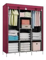 Guarda Roupa Dobrável Organizador De Roupa Vinho 88130b