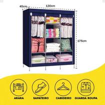 Guarda Roupa Dobrável Organizador Portátil Armário Grande Pronta Entrega