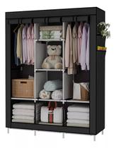 Guarda-Roupa Dobrável Prático e Versátil Linha Premium Preto Guarda-Roupa Dobrável Prático e Versátil Linha Premium Preto