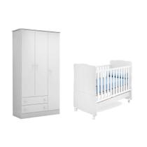 Guarda Roupa Doce Sonho e Berço Mini Cama Amore Qmovi Guarda Roupa Doce Sonho e Berço Mini Cama Amore Qmovi