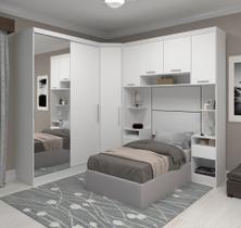 Guarda Roupa Dormitório Modulado Alpes Solteiro Espelho Porta Correr - Luciane M01E