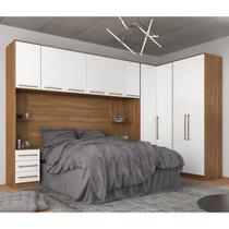 Guarda Roupa Dormitório Modulado Irlanda Casal/Queen Canto - Amêndola Touch e Branco - Roupeiro Demobile CE Guarda Roupa Dormitório Modulado Irlanda Casal/Queen Canto - Amêndola Touch e Branco - Roupeiro Demobile CE