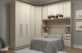 Guarda Roupa Dormitório Modulado Master Solteiro - Avelã Rústico e Ártico Rústico - Luciane M06 Guarda Roupa Dormitório Modulado Master Solteiro - Avelã Rústico e Ártico Rústico - Luciane M06