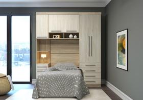 Guarda Roupa Dormitório Modulado Master Solteiro - Avelã Rústico e Ártico Rústico - Luciane M08