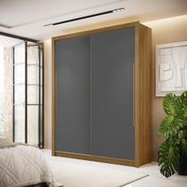 Guarda Roupa Dubai 2 Portas de Correr e 3 Gavetas - Nature / Alasca - Vila Rica