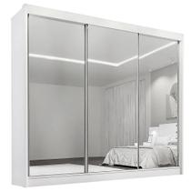 Guarda Roupa Dubai D Doro Casal Todo Espelhado 3 Portas 6 Gavetas Cor Branco Guarda Roupa Dubai D Doro Casal Todo Espelhado 3 Portas 6 Gavetas Cor Branco