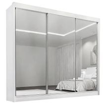 Guarda Roupa Dubai D Doro Casal Todo Espelhado 3 Portas 6 Gavetas Cor Branco Guarda Roupa Dubai D Doro Casal Todo Espelhado 3 Portas 6 Gavetas Cor Branco
