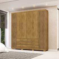 Guarda Roupa Dunas Casal 6 Portas de Bater 6 Gavetas MDF Nature G98 - Gran Belo Guarda Roupa Dunas Casal 6 Portas de Bater 6 Gavetas MDF Nature G98 - Gran Belo