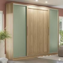 Guarda Roupa Dupla Face 4 Portas de Correr 4 Gavetas com Pés