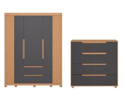 Guarda Roupa e Cômoda de Casal Double Albatroz