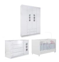 Guarda Roupa e Cômoda infantil MDF e Berço