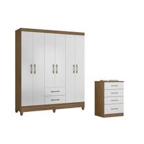 Guarda-roupa e Cômoda Panamá Encanto Quarto Solteiro Leartam
