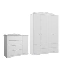Guarda Roupa e Cômoda Provençal Encanto Permobili MDF -