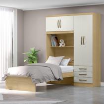 Guarda Roupa e Roupeiro Infantil com Cama Lisboa 4 Portas Guarda Roupa e Roupeiro Infantil com Cama Lisboa 4 Portas