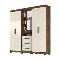Guarda-Roupa Eldorado Castanho Wood/Baunilha Moval Móveis