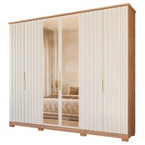 Guarda Roupa Elegance 6 Portas com Vidro Reflecta MDF Guarda Roupa Elegance 6 Portas com Vidro Reflecta MDF