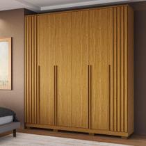 Guarda Roupa Emirados Casal 6 Portas Ripado 4 Gavetas 100% MDF - Linhamobilia Guarda Roupa Emirados Casal 6 Portas Ripado 4 Gavetas 100% MDF - Linhamobilia
