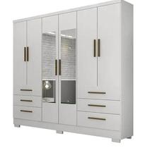 Guarda Roupa Encant 6 Portas Com Espelho Branco Novo Horizonte Guarda Roupa Encant 6 Portas Com Espelho Branco Novo Horizonte