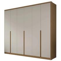 Guarda Roupa Enseada Casal 6 Portas 9 Gavetas Rimo Cor Jequitibá Palha