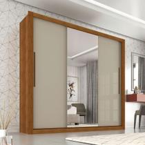 Guarda Roupa Espelho 3 Portas 4 Gavetas Sallêto Móveis