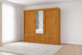 Guarda Roupa Espelho 3 Portas 9 Gavetas Imperium -Grand Line