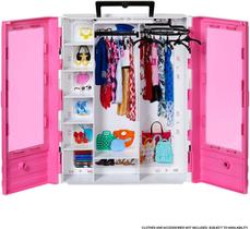 Guarda-Roupa Fashionista Barbie, Portátil com Acessórios - Organize o Look