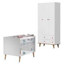 Guarda Roupa Fernanda 3 Portas e Berço Ludmila Branco Acetinado Bétula Carolina Baby Guarda Roupa Fernanda 3 Portas e Berço Ludmila Branco Acetinado Bétula Carolina Baby