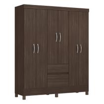 Guarda Roupa Flash II Casal Quarto com 6 Portas e 2 Gavetas