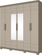 Guarda Roupa Flora 6 Portas Duna/Cristal - Henn Guarda Roupa Flora 6 Portas Duna/Cristal - Henn
