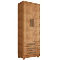 Guarda Roupa Floripa Solteiro 2 Portas 3 Gavetas Rud Rack Cor Cedro