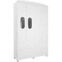 Guarda Roupa Fofura com 4 Portas e 2 Gavetas Permóbili Branco - Permóbili Baby