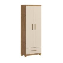 Guarda-Roupa França 2 portas 1 gavetas Amêndoa Off White Guarda-Roupa França 2 portas 1 gavetas Amêndoa Off White