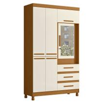 Guarda Roupa Fusion Solteiro MDP com Porta Basculante e Espelho Premium Albatroz