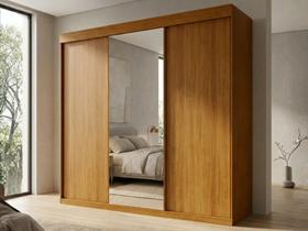 Guarda Roupa Garibaldi 3 Portas de correr e 6 Gavetas com Espelho Valverde Cinamomo Guarda Roupa Garibaldi 3 Portas de correr e 6 Gavetas com Espelho Valverde Cinamomo