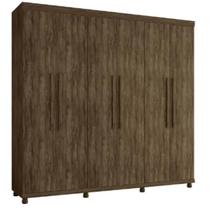 Guarda Roupa Gênova 100% MDF 6 Portas 3 Gavetas com Pés Guarda Roupa Gênova 100% MDF 6 Portas 3 Gavetas com Pés