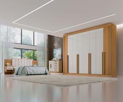 Guarda Roupa Grande 100% MDF 8 Portas 8 Gavetas - Daymont - Móveis D'Doro Guarda Roupa Grande 100% MDF 8 Portas 8 Gavetas - Daymont - Móveis D'Doro