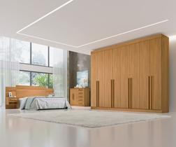Guarda Roupa Grande 100% MDF 8 Portas 8 Gavetas - Daymont - Móveis D'Doro Guarda Roupa Grande 100% MDF 8 Portas 8 Gavetas - Daymont - Móveis D'Doro