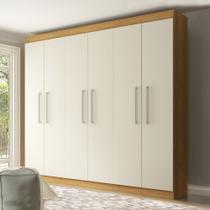 Guarda Roupa Grande 250 x 230 Cm 6 Portas 3 Gavetas 3 Cabideiros MDP 1056 Menu Móveis