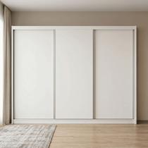Guarda-Roupa Grande Casal 3 Portas de Correr e 6 Gavetas Vit Guarda-Roupa Grande Casal 3 Portas de Correr e 6 Gavetas Vit