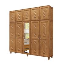Guarda-Roupa Grécia Casal - 5 Portas 3 Gavetas com Espelho - Cavazotto