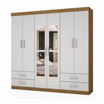 Guarda Roupa Hercules com 6 Portas 4 Gavetas e Espelho Guarda Roupa Hercules com 6 Portas 4 Gavetas e Espelho