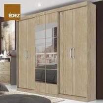 Guarda roupa herval ph 1707 - cor cedro - com espelho