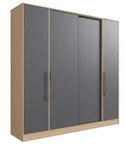 Guarda roupa herval ph 1733 - cor cedro + grafite - sem espelho Guarda roupa herval ph 1733 - cor cedro + grafite - sem espelho