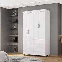 Guarda-Roupa Ideal Plus 4 Portas 2 Gavetas Branco - Vila Rica Guarda-Roupa Ideal Plus 4 Portas 2 Gavetas Branco - Vila Rica